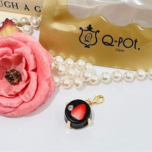 Q-Pot Japan Chocolate Charm with Strawberry for phone charm, bracelet, necklace